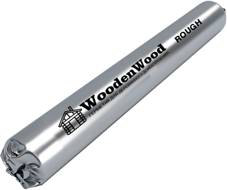 WoodenWood RUSH Профессиональный атмосферостойкий акриловый герметик с вкраплением песка «WoodenWood RUSH» для утепления деревянных домов по технологии «теплый шов» и и японских фиброцементных панелей